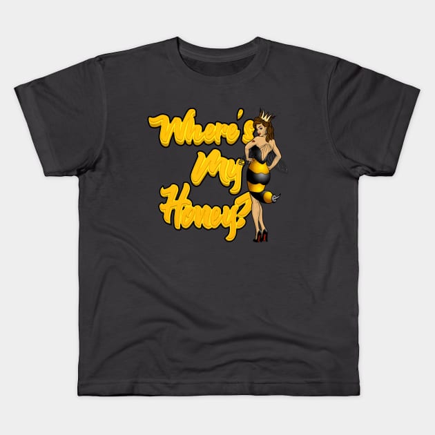 Where's My Honey? - Queen Bee Kids T-Shirt by Amanda Lucas